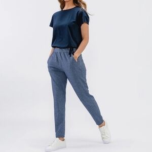 Ministry of Supply Fusion Terry Jogger XXS Indigo Heather Blue